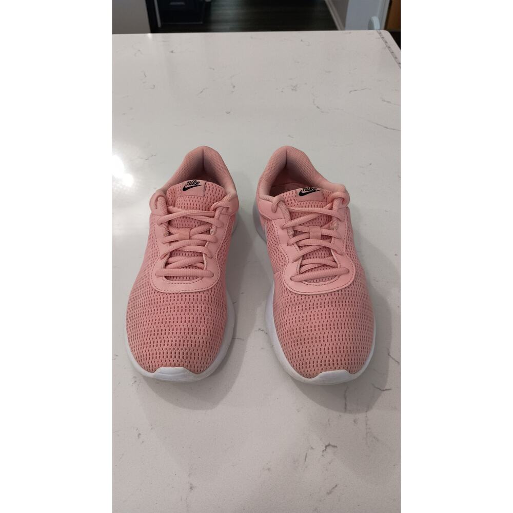 Nike Tijuan pink and white mesh athletic running sneaker Sz 6.5 Y-8 W - Picture 4 of 8